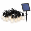 ENER-J Solar String Lights for Garden — 7.6m, 25 G40 LED Filament Bulbs, 4400mAh, Solar + USB, IP64