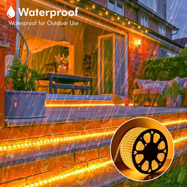 ENER-J LumiFlex Pro LED Rope Light — Warm White, 50M Roll, 120 LEDs/m, 1000 lm/m, IP65, No Driver Required