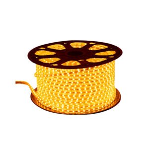 ENER-J LumiFlex Pro LED Rope Light — Amber Yellow, 50M Roll, 120 LEDs/m, IP65, No Driver Required (F206)