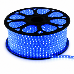 ENER-J LumiFlex Slim LED Rope Light — Blue, 50M Roll, 9mm Profile, Clear Diffuser, 120 LEDs/m, IP65