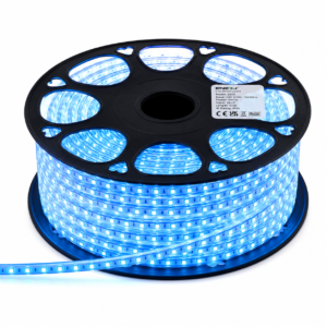 ENER-J LumiFlex Slim LED Rope Light — Ice Blue, 50M Roll, 9mm Profile, Clear Diffuser, 120 LEDs/m, IP65