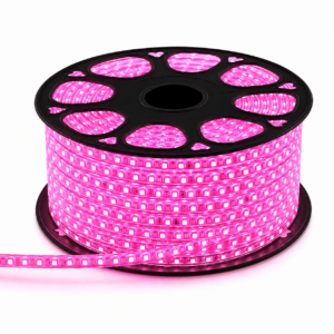 ENER-J LumiFlex Slim LED Rope Light — Pink, 50M Roll, 9mm Profile, Clear Diffuser, 120 LEDs/m, IP65