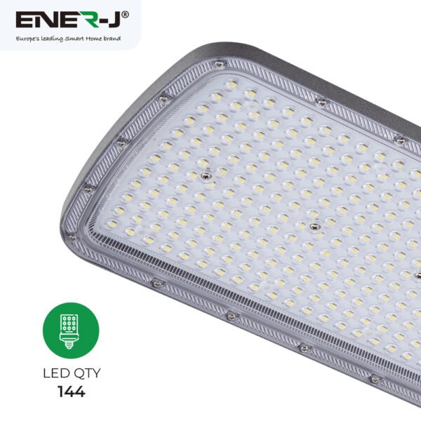 ENER-J 100W Slimline DOB LED Street Light — 12,500 Lumens, 125 lm/W, Wide Voltage 175–400V, Pole Mount
