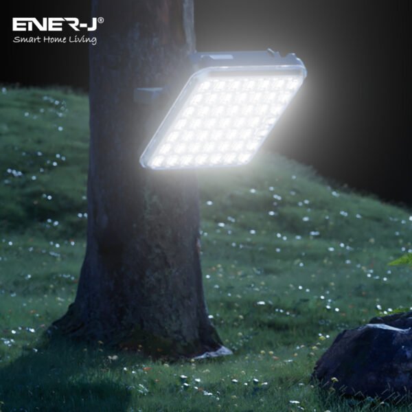 100W Portable LED Floodlight with Removable 5400mAh Power Bank — Wired & Cordless