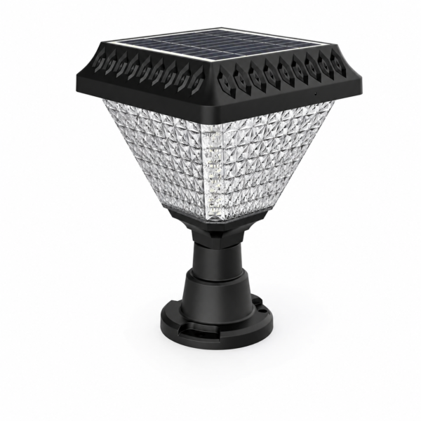 ENER-J 15W Solar Gate Light for Pillar — RGB + White + Warm White, IR Remote Control, IP65 Weatherproof