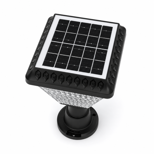 ENER-J 15W Solar Gate Light for Pillar — RGB + White + Warm White, IR Remote Control, IP65 Weatherproof