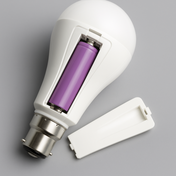 ENER-J 20W AI Inverter Bulb with Removable & Replaceable 2400mAh Battery — 2000 Lumens, 10Hr Backup, B22