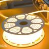 ENER-J LumiFlex Ultra FCOB Neon Strip — Amber, 50M, 240 LEDs/m, 1000 lm/m, Direct AC, 2.5cm Cut, IP65