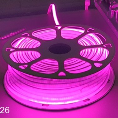 ENER-J LumiFlex Ultra FCOB Neon Strip — Pink, 50M, 240 LEDs/m, 1000 lm/m, Direct AC, 2.5cm Cut, IP65