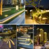 ENER-J 10m Solar LED Rope Light — IP65 Waterproof, 3000K Warm White, Remote, LiFePO4 Battery (T476)