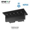 Solar Deck & Fence Light — 5 LED, 3000K & 6000K Switchable, IP44, No Wiring Needed