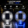 Solar Decking & Pathway Garden Light — 8 LED, 6000K & Blue, IP65, 2-Tonne Rated
