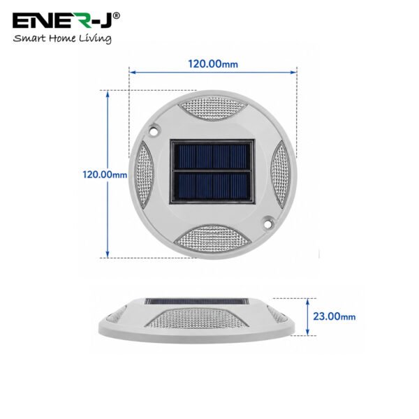 Solar Decking & Pathway Garden Light — 8 LED, 6000K & Blue, IP65, 2-Tonne Rated