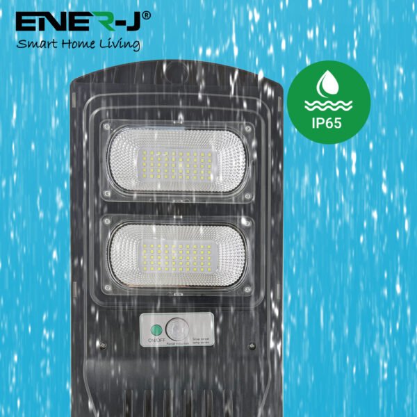ENER-J Solar Street Light for Outdoor — 1200 Lumens, 96 LED, Radar Motion Sensor, Remote, IP65, BIS Certified (T771)