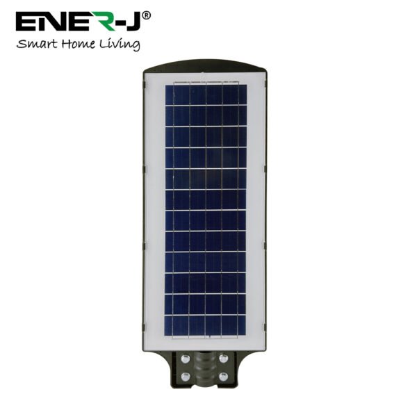 ENER-J Solar Street Light — 2400 Lumens, 192 LED, 15Ah Battery, Radar Motion Sensor, Remote, IP65 (T773)