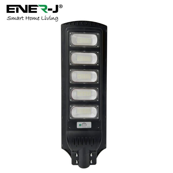 ENER-J Solar Street Light — 3000 Lumens, 240 LED, 20Ah Battery, Radar Motion Sensor, Remote, IP65 (T774)