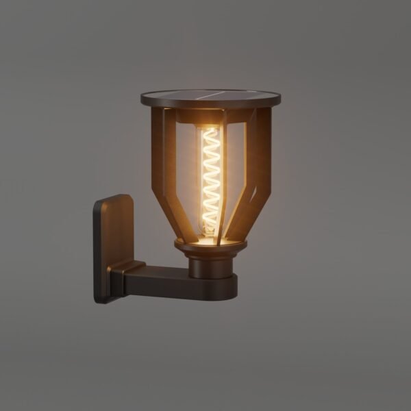 enerj-f350-3 ENER-J 20W Solar Gate Light with Spiral Neon Light — 3W Panel, 2000mAh Battery, Warm White, IP65 - ENER-J India