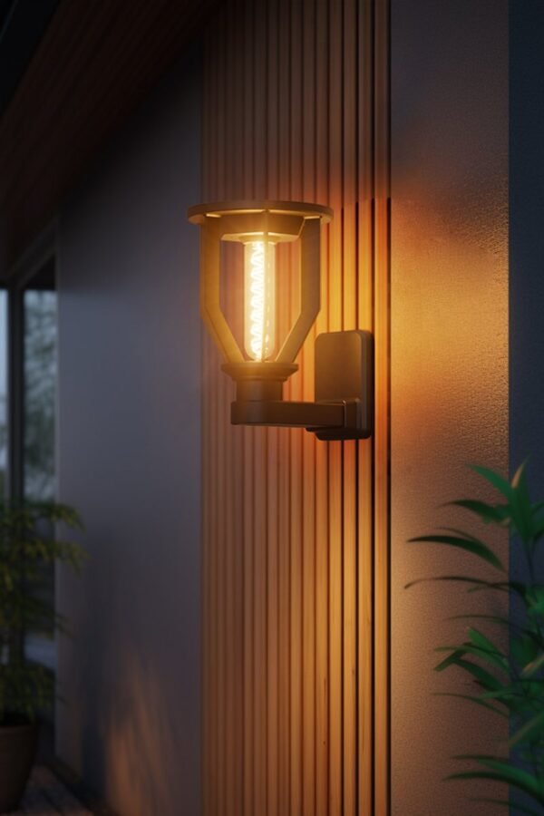 enerj-f350-8 ENER-J 20W Solar Gate Light with Spiral Neon Light — 3W Panel, 2000mAh Battery, Warm White, IP65 - ENER-J India