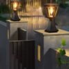 ENER-J 25W Solar Gate Light with Diamond Neon Flickering Bulb — 3W Panel, 2000mAh, Warm White, IP65 - ENER-J India