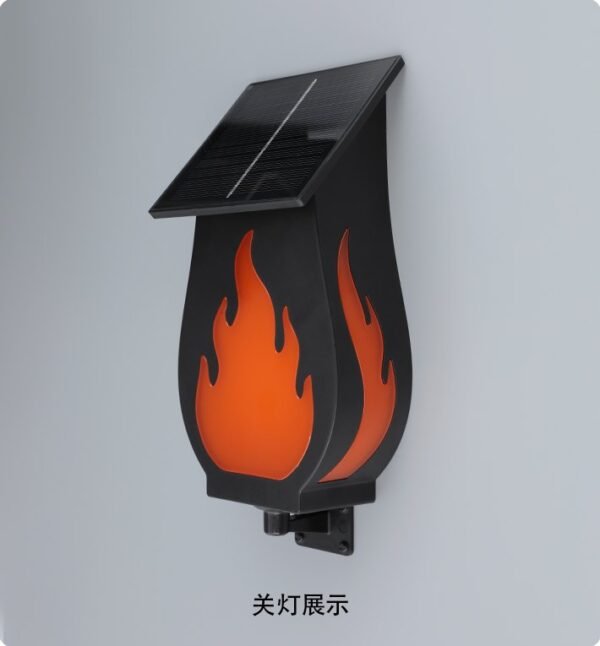 enerj-f352-2 ENER-J 10W Solar Flickering Flame Wall Light — 1.6W Panel, 1200mAh Battery, Warm White, IP65 - ENER-J India