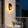 enerj-f352-5 ENER-J 10W Solar Flickering Flame Wall Light — 1.6W Panel, 1200mAh Battery, Warm White, IP65 - ENER-J India
