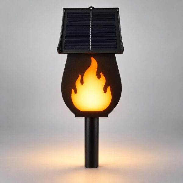ENER-J 20W Solar Flickering Flame Light 5-in-1 — Gate, Bollard, Table, Hanging, Spike — 3.2W Panel, 2400mAh, IP65 - ENER-J India