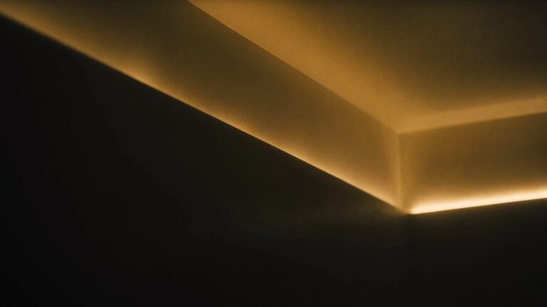 Seamless FCOB LED strip glowing in a ceiling cove