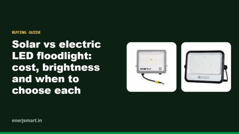 Electric LED floodlight and solar floodlight compared